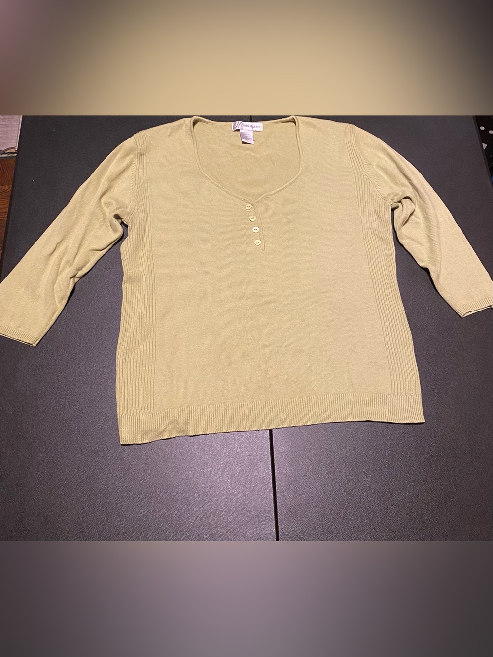 🔴DressBarn Olive Green Knit Sweater Top